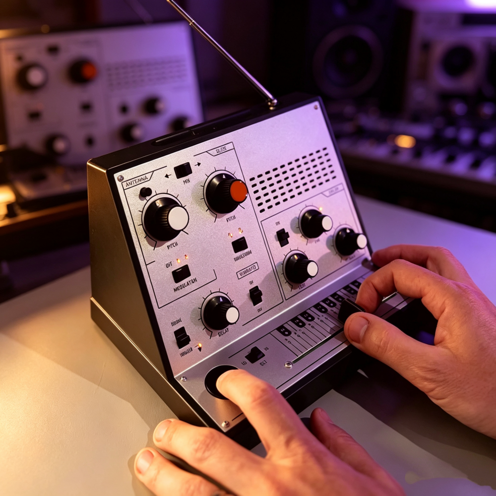 Pocket-Sized Touch Synthesizer With Retro Analog Effects For Music Creation & Sound Exploration
