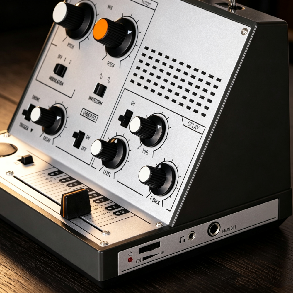 Pocket-Sized Touch Synthesizer With Retro Analog Effects For Music Creation & Sound Exploration
