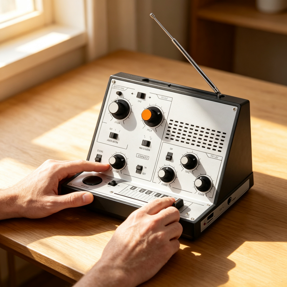 Pocket-Sized Touch Synthesizer With Retro Analog Effects For Music Creation & Sound Exploration