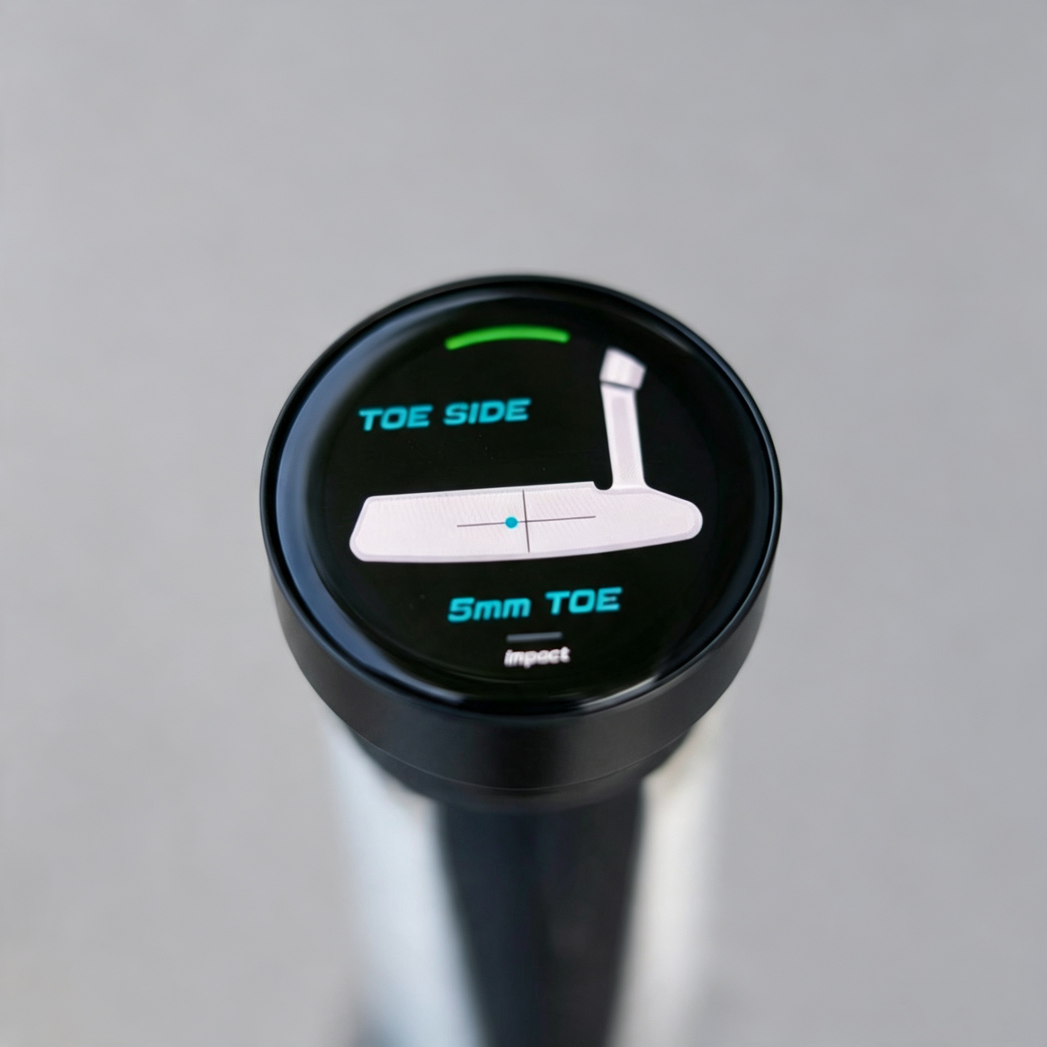 Compact Smart Putting Sensor & Stroke Analysis Device – Grip-Mounted Training Tool