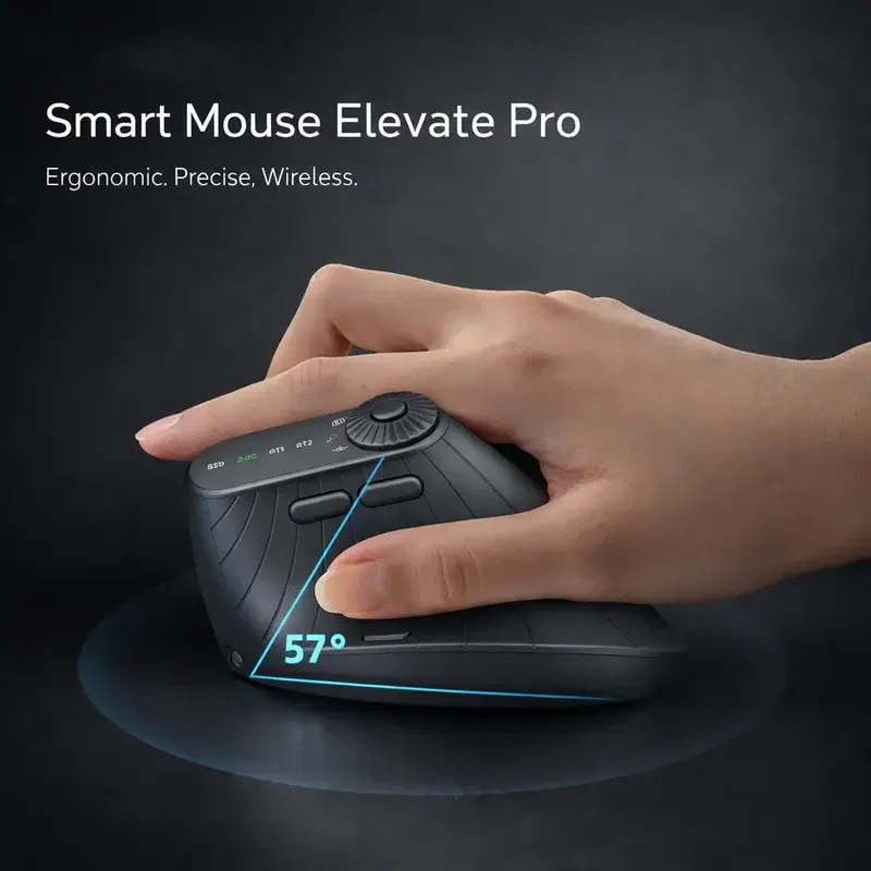 Smart Vertical Mouse – Ergonomic Wireless