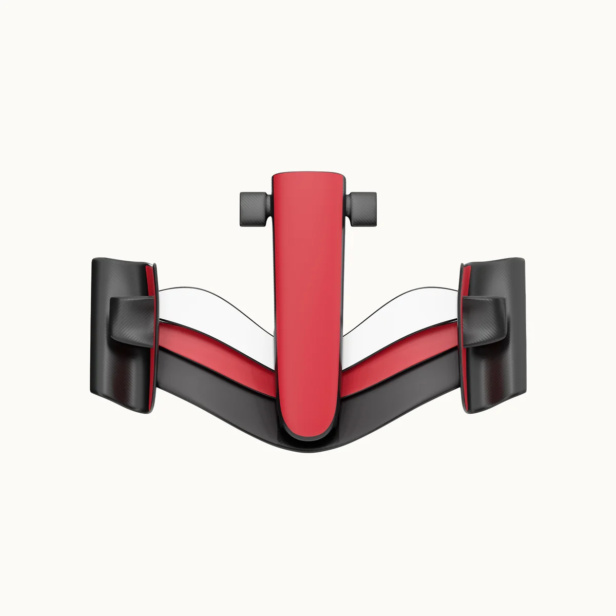 Formula Racing Front Wing Wall Art with Carbon Fiber Finish, Motorsport Design & Floating Display Mount