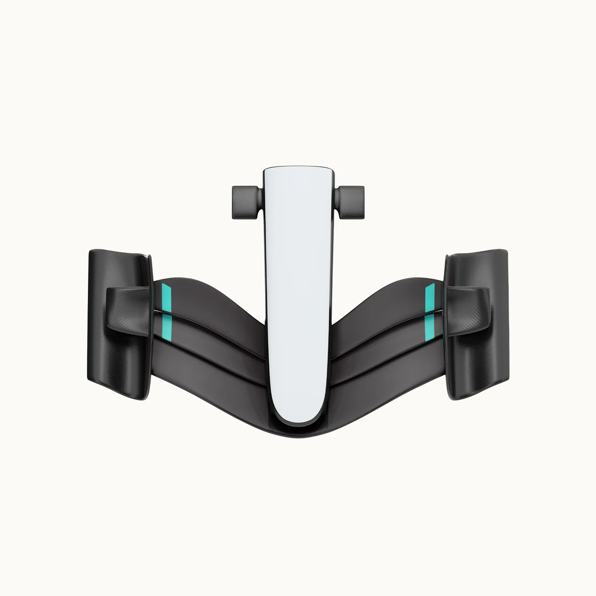 Formula Racing Front Wing Wall Art with Carbon Fiber Finish, Motorsport Design & Floating Display Mount
