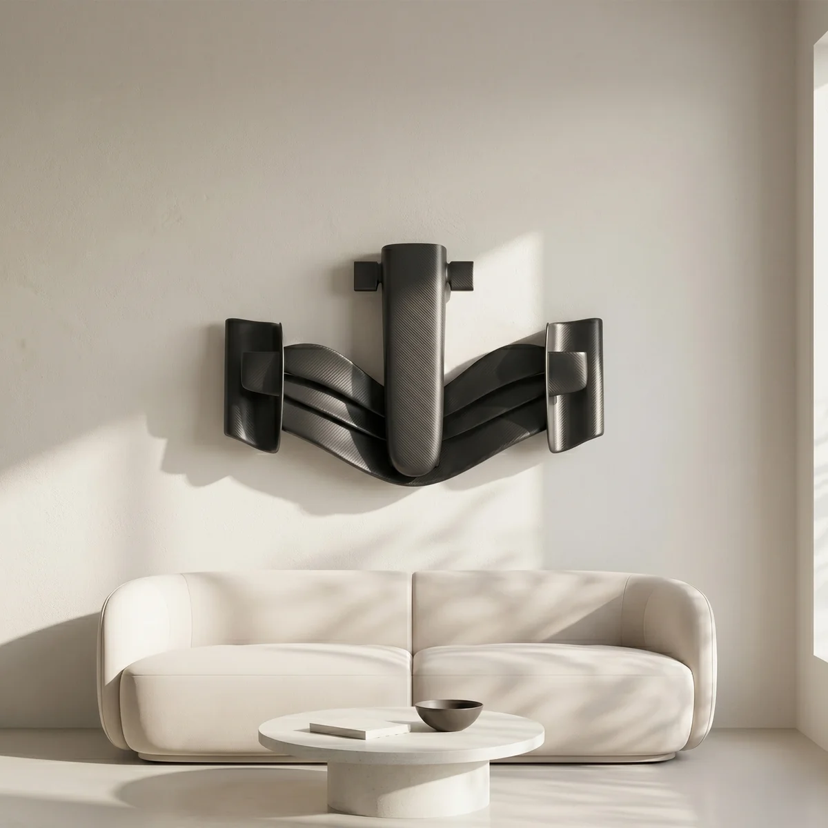 Formula Racing Front Wing Wall Art with Carbon Fiber Finish, Motorsport Design & Floating Display Mount