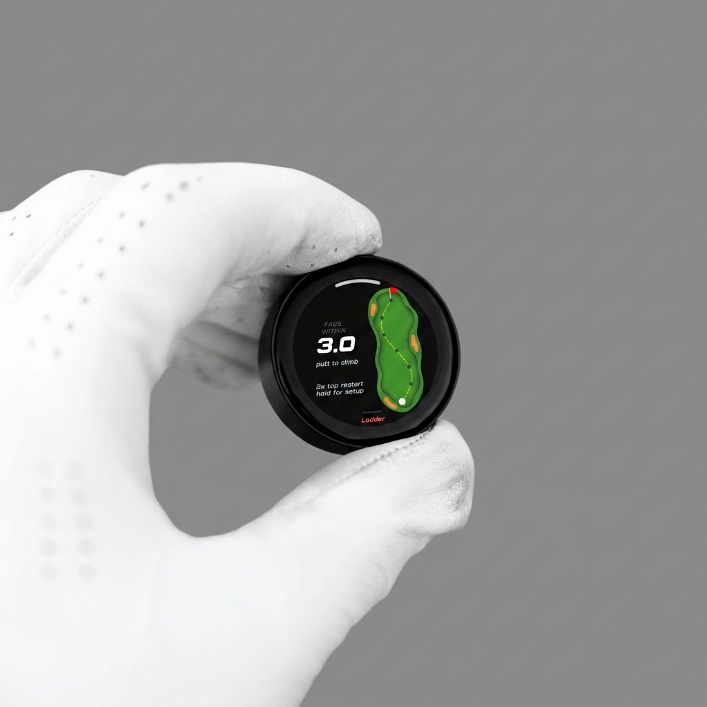 Compact Smart Putting Sensor & Stroke Analysis Device – Grip-Mounted Training Tool
