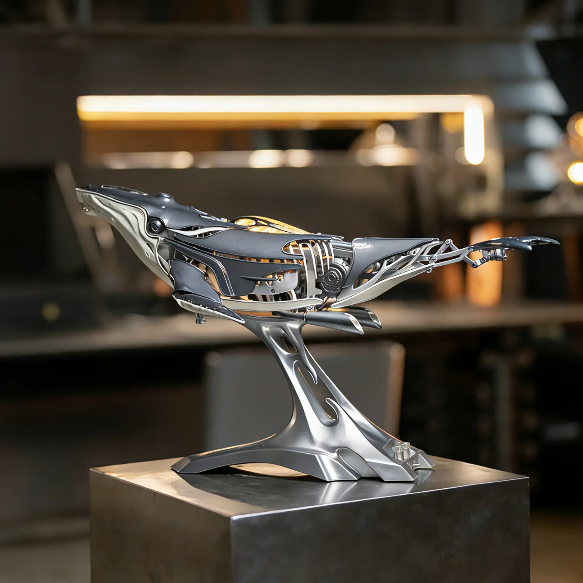 Mechanical Humpback Whale Desk Ornament