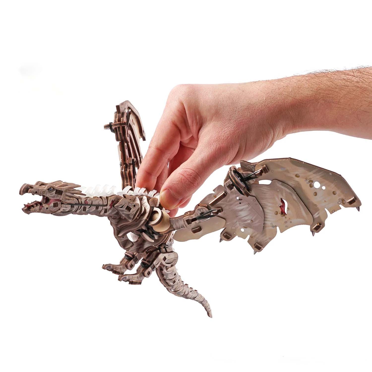 Mechanical wooden dragon model