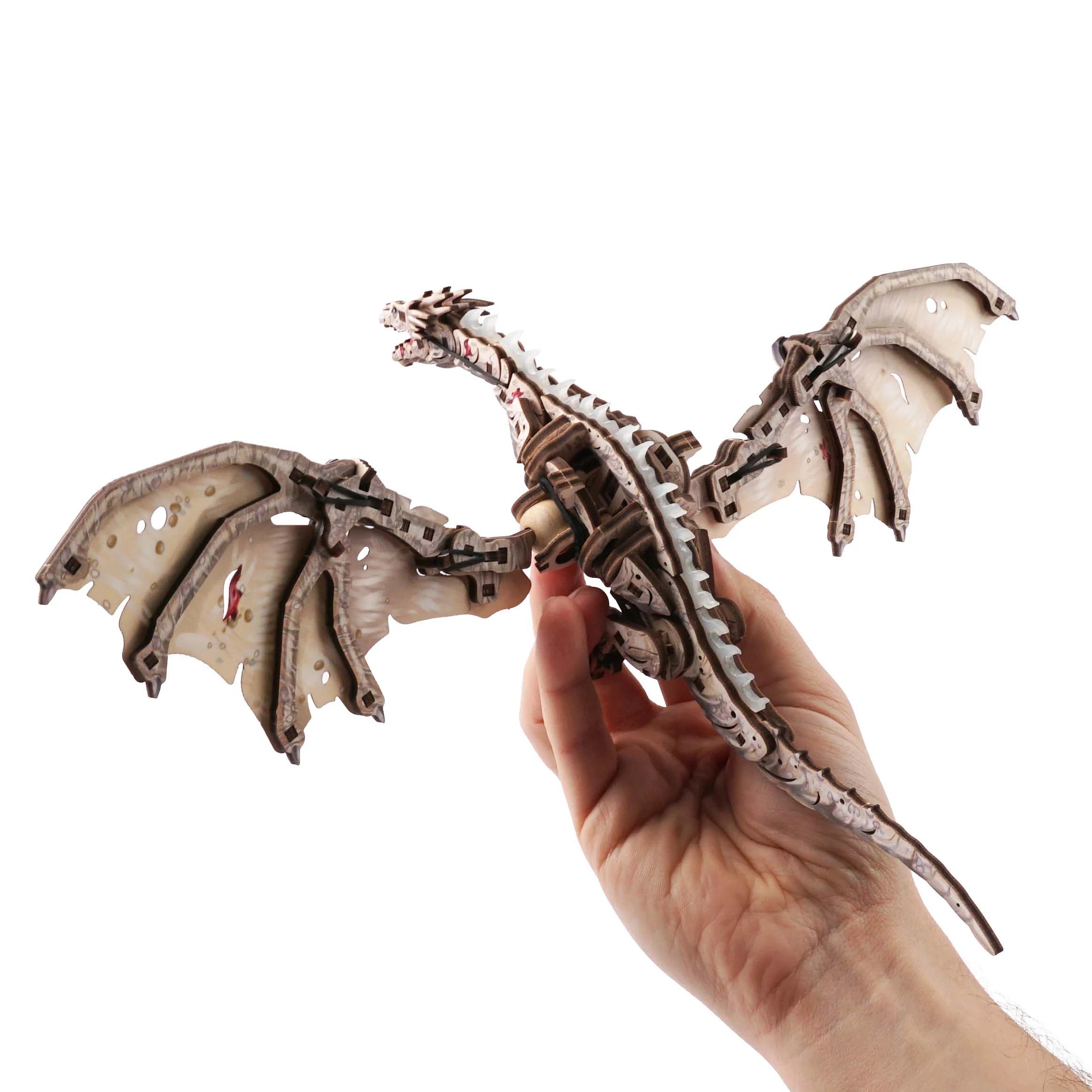 Mechanical wooden dragon model