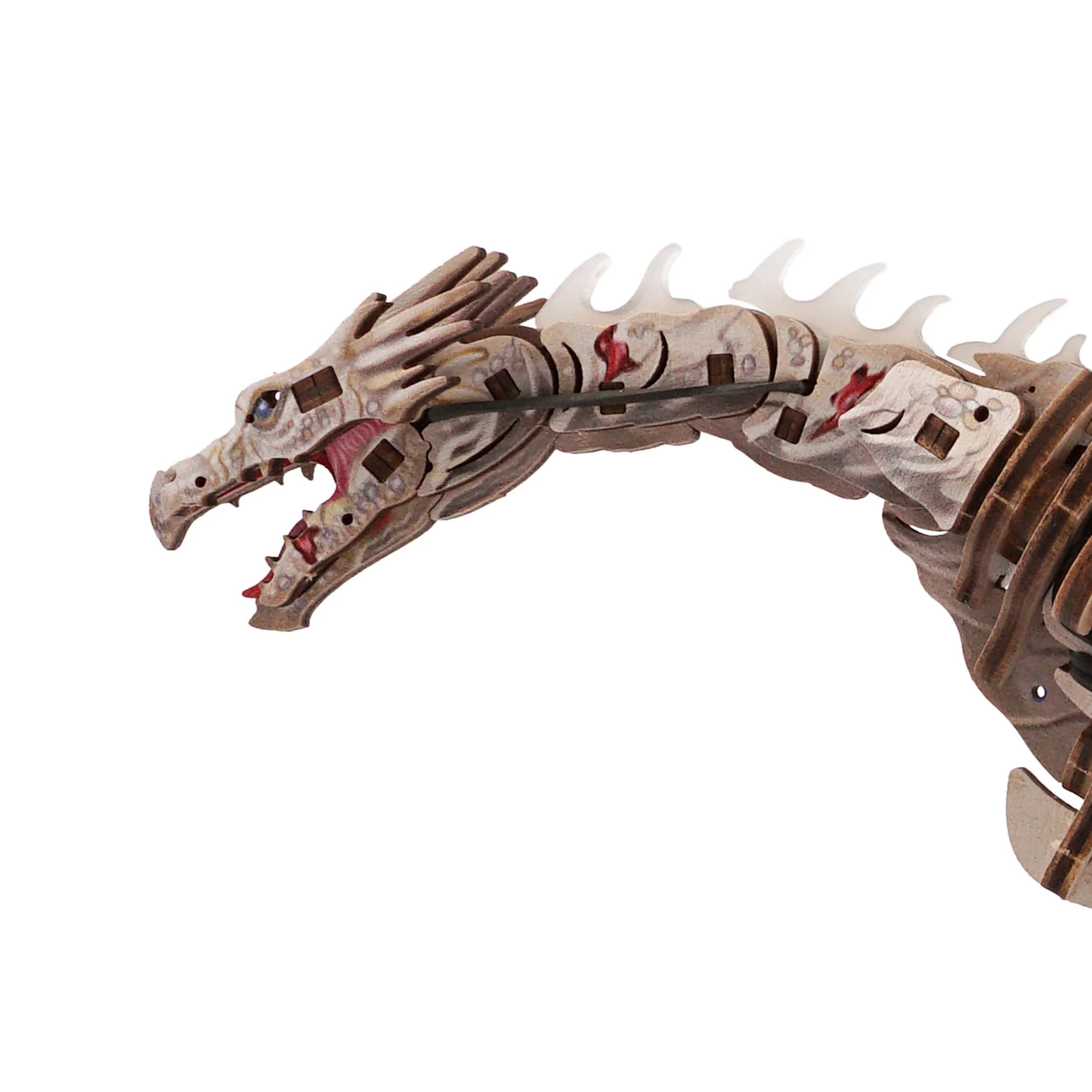 Mechanical wooden dragon model