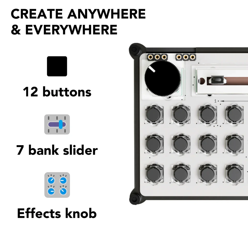 Portable MIDI Controller for Music Creation, Live Performance & Digital Studio Workflow