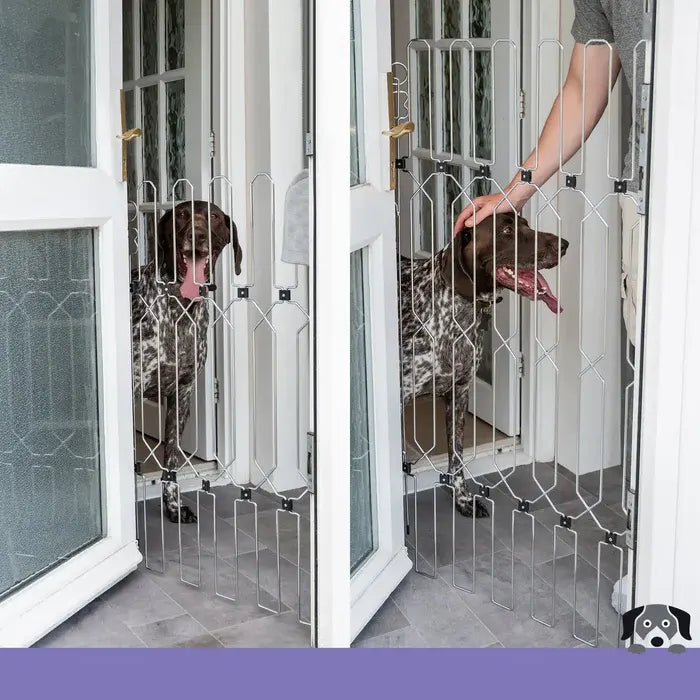 Extra-Wide Retractable Pet Gate – Fits Patio Doors, French Doors, Archways