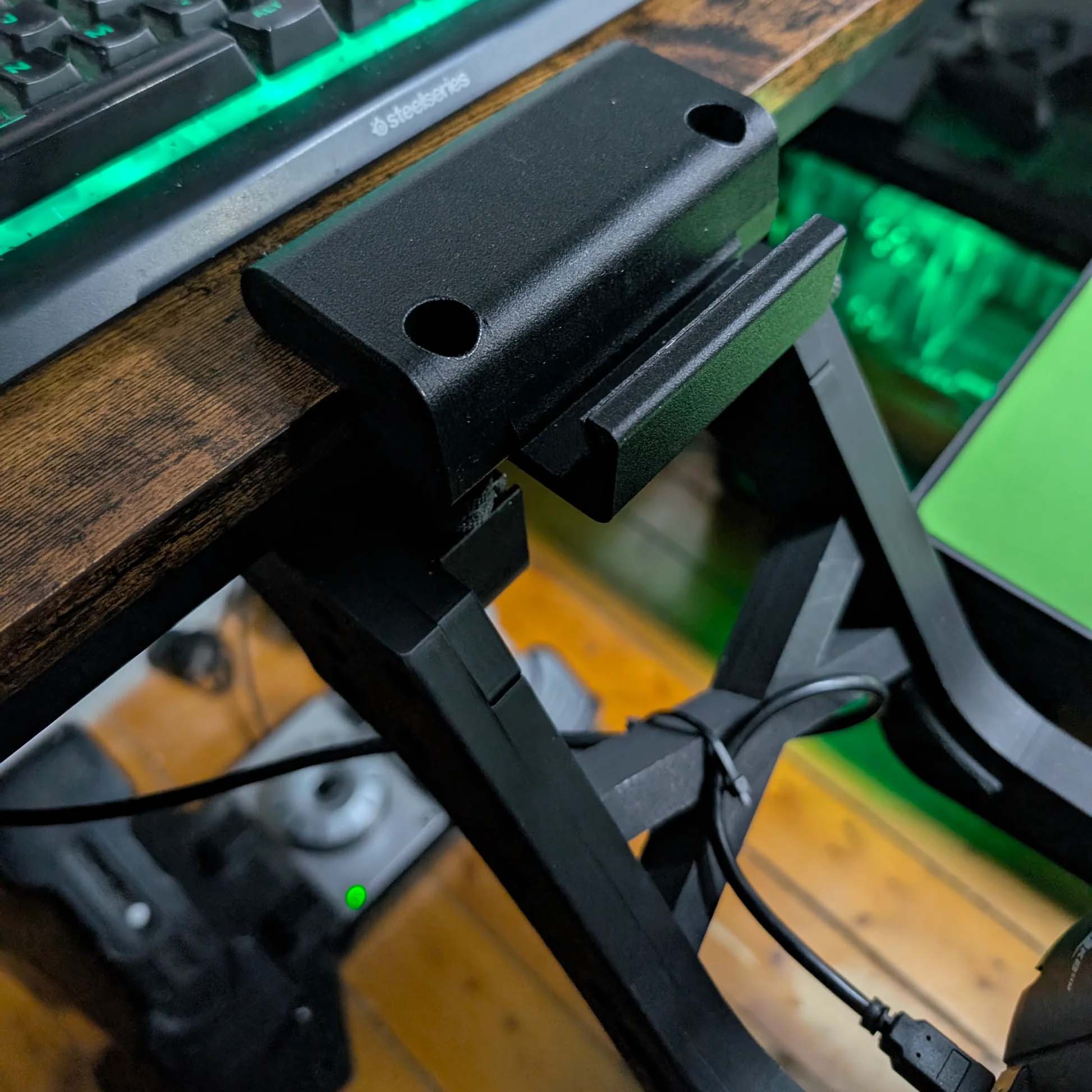 Fold-Away Under-Desk Flight Stick Mount for Clean and Stable HOTAS Setup（Enjoy free shipping on single-item purchases）