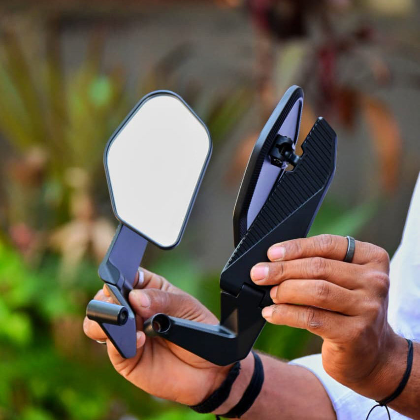 Aero Wing Mirror – Fully Adjustable Universal Fit Yoke Mount for Naked Bikes