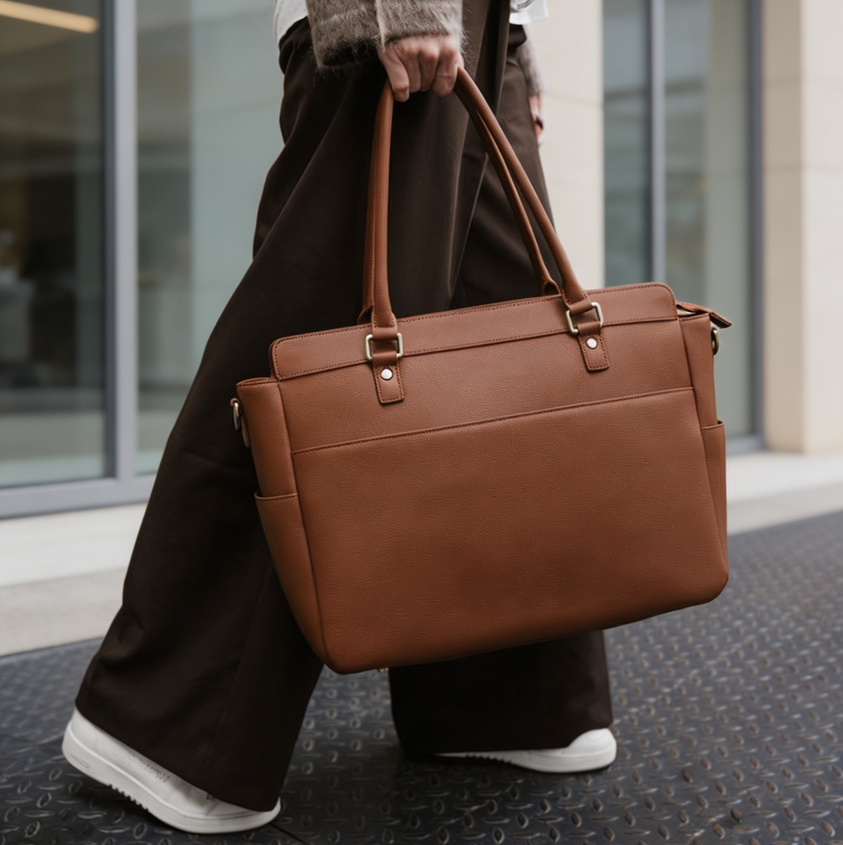 Camera Handbag with Protective Compartments, 16" Laptop Storage & Water-Repellent Design