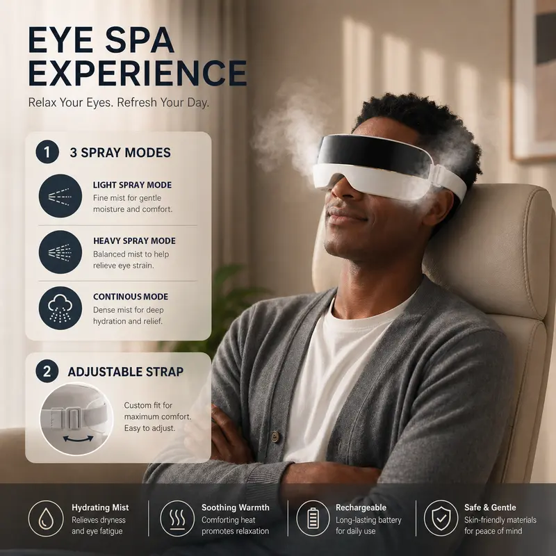 Portable Eye Massager with Mist Spray
