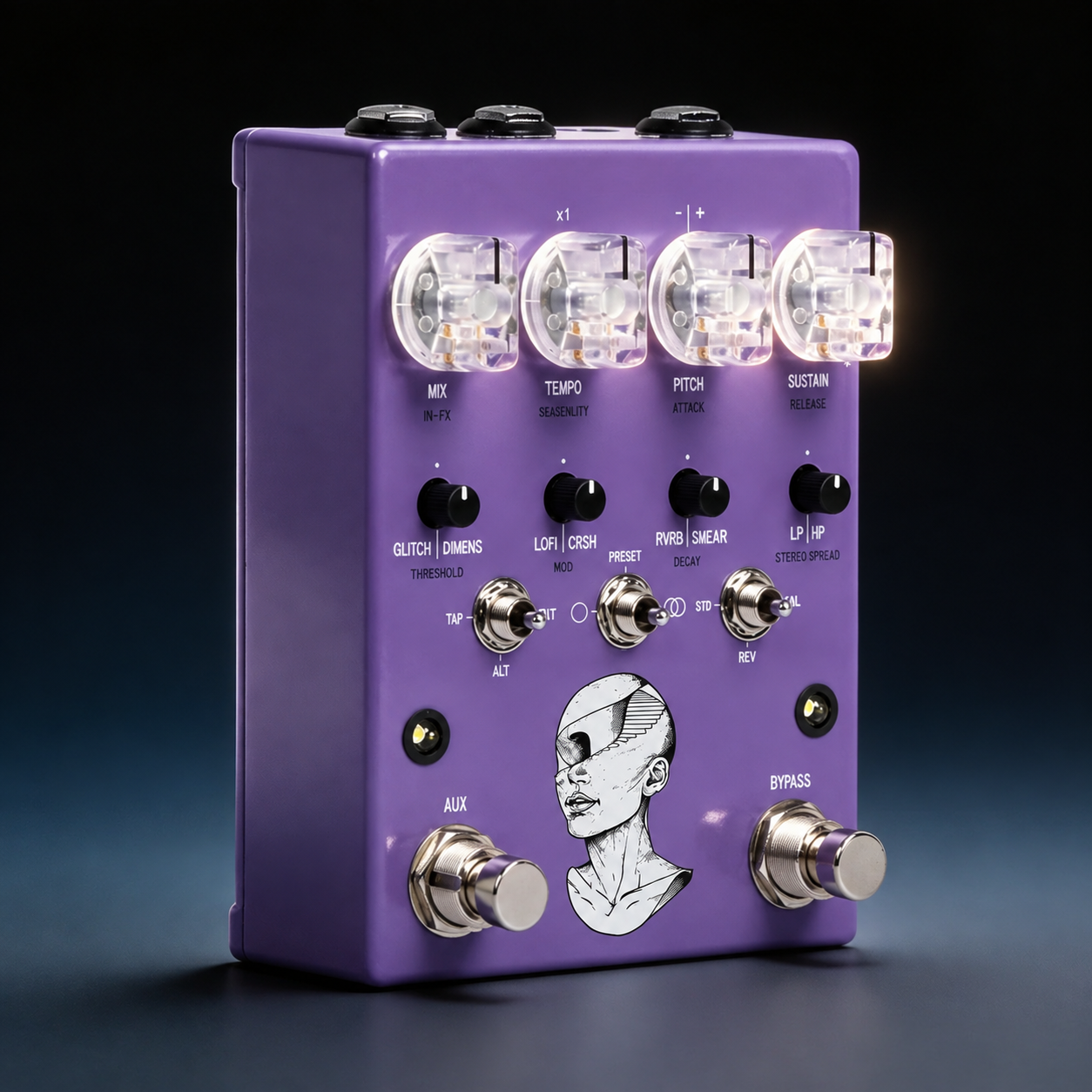 Stereo Dynamic Sampler & Multi-Effects Pedal with Real-Time Responsive Sampling, Freeze & Ambient Sound Design