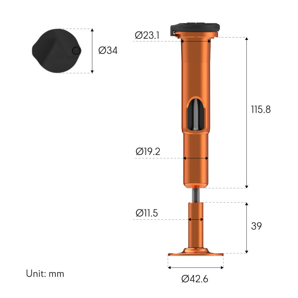 Bicycle front fork vertical tube ratchet tool kit
