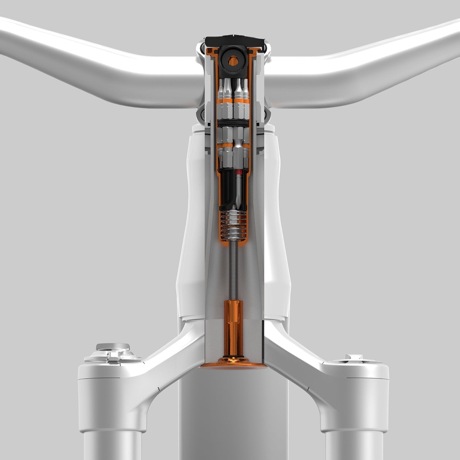 Bicycle front fork vertical tube ratchet tool kit
