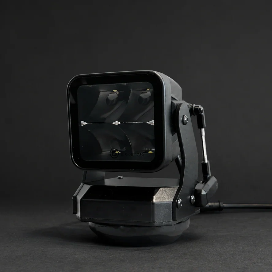 Remote Controlled Rotating LED Spotlight with 4800LM High Output, Waterproof Design & Adjustable Beam for Off-Road Vehicles, Boats and Outdoor Adventures