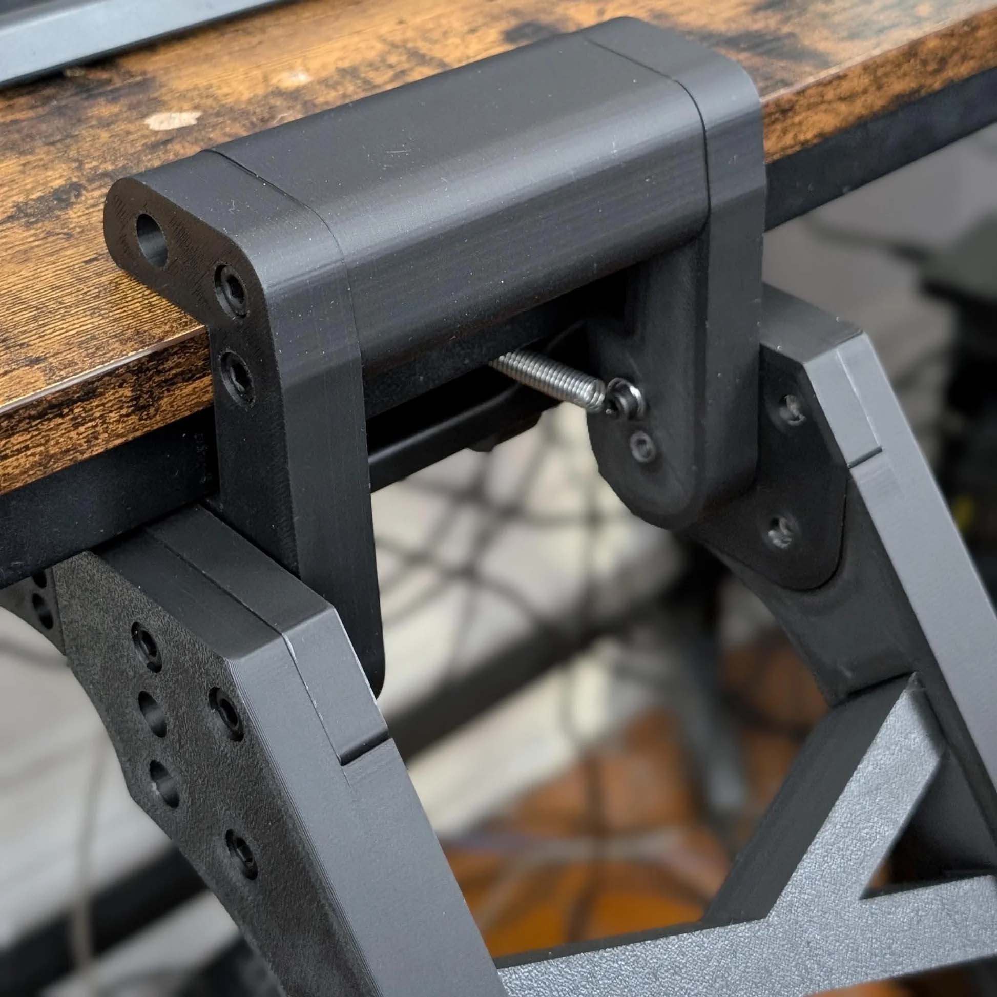 Fold-Away Under-Desk Flight Stick Mount for Clean and Stable HOTAS Setup（Enjoy free shipping on single-item purchases）