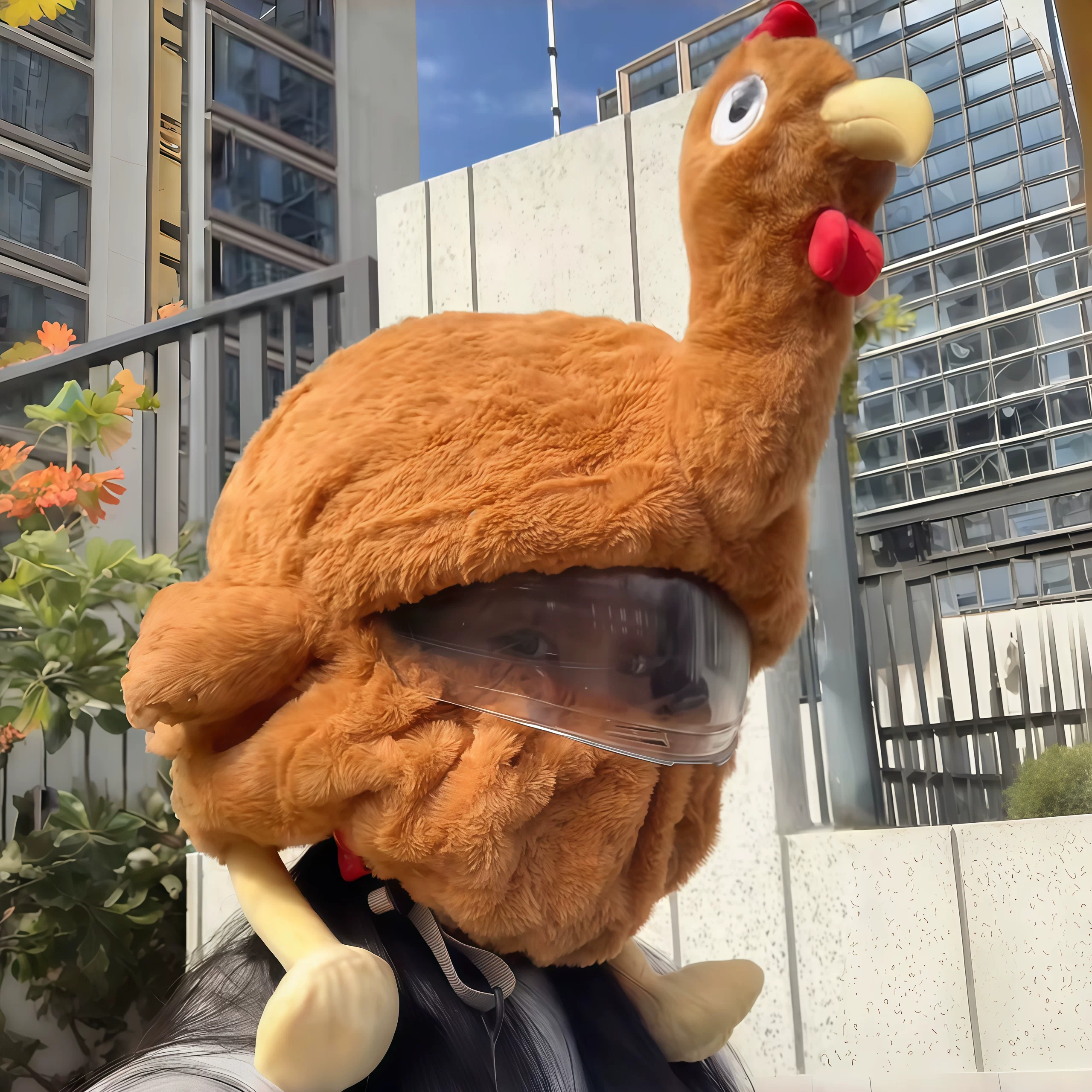 Plush Animal Helmet Cover for Fun Riding Style