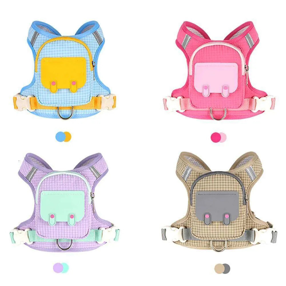 Reflective Pet Vest with Backpack — Comfortable Dog Walking Harness