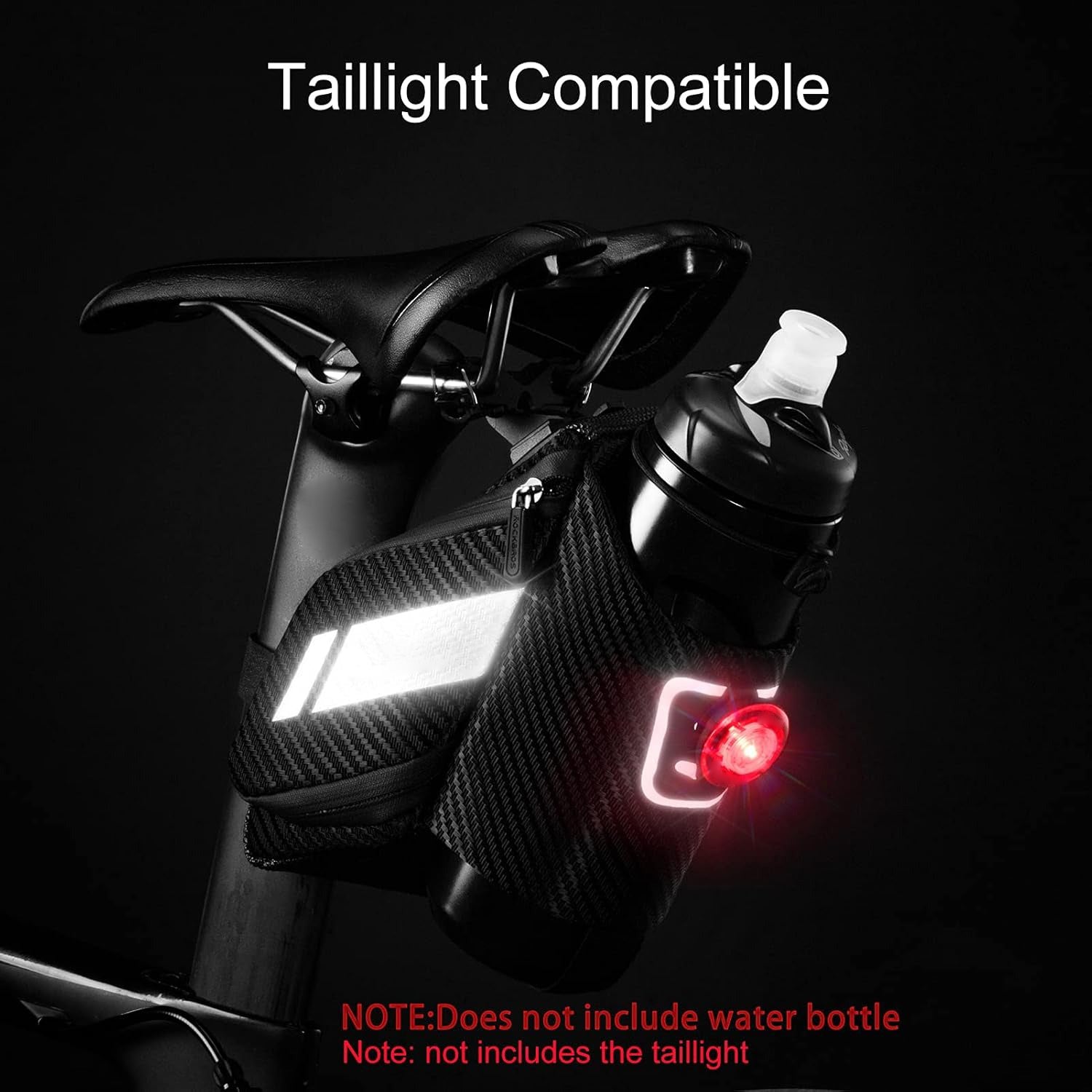 Bicycle Saddle Bag with Water Bottle Holder