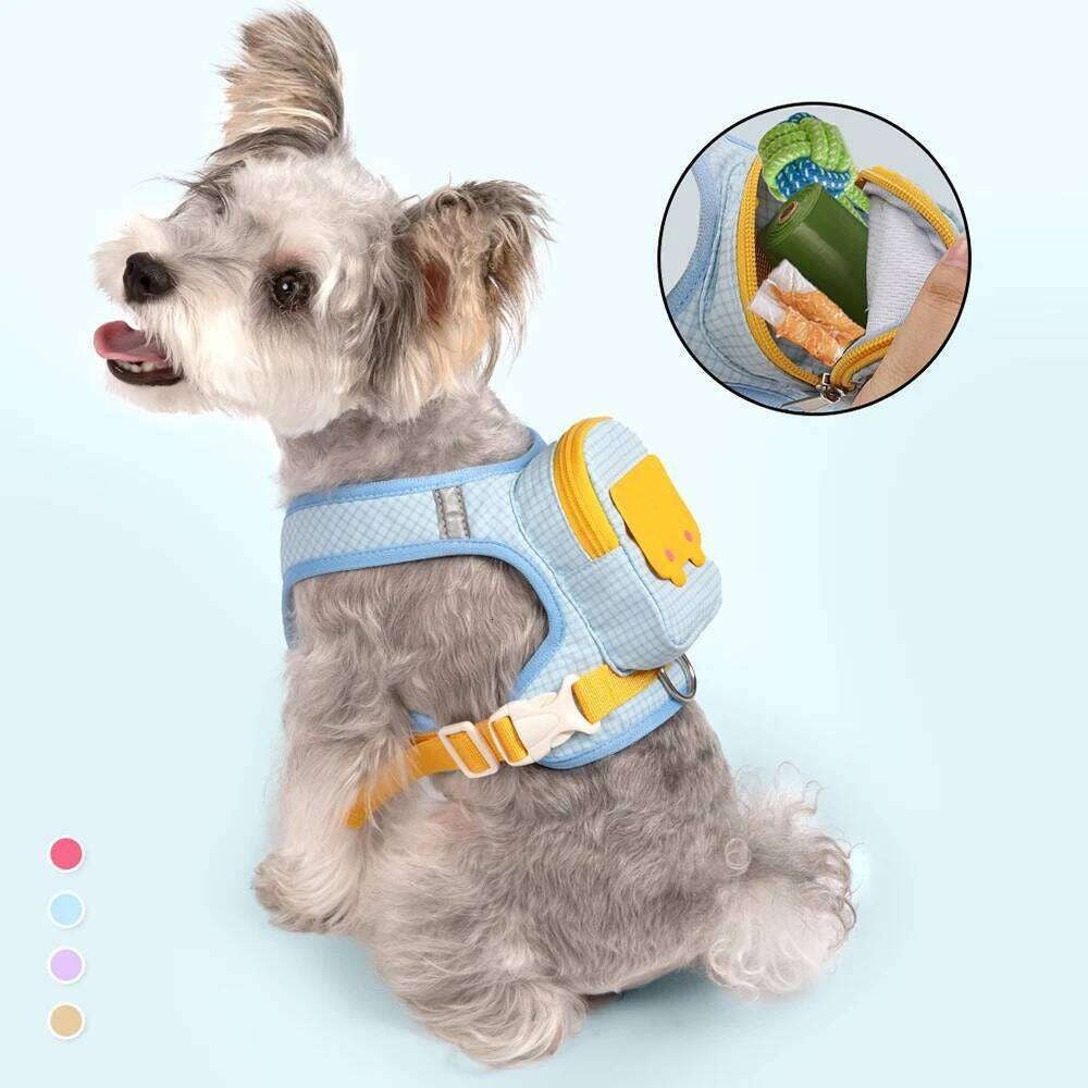 Reflective Pet Vest with Backpack — Comfortable Dog Walking Harness