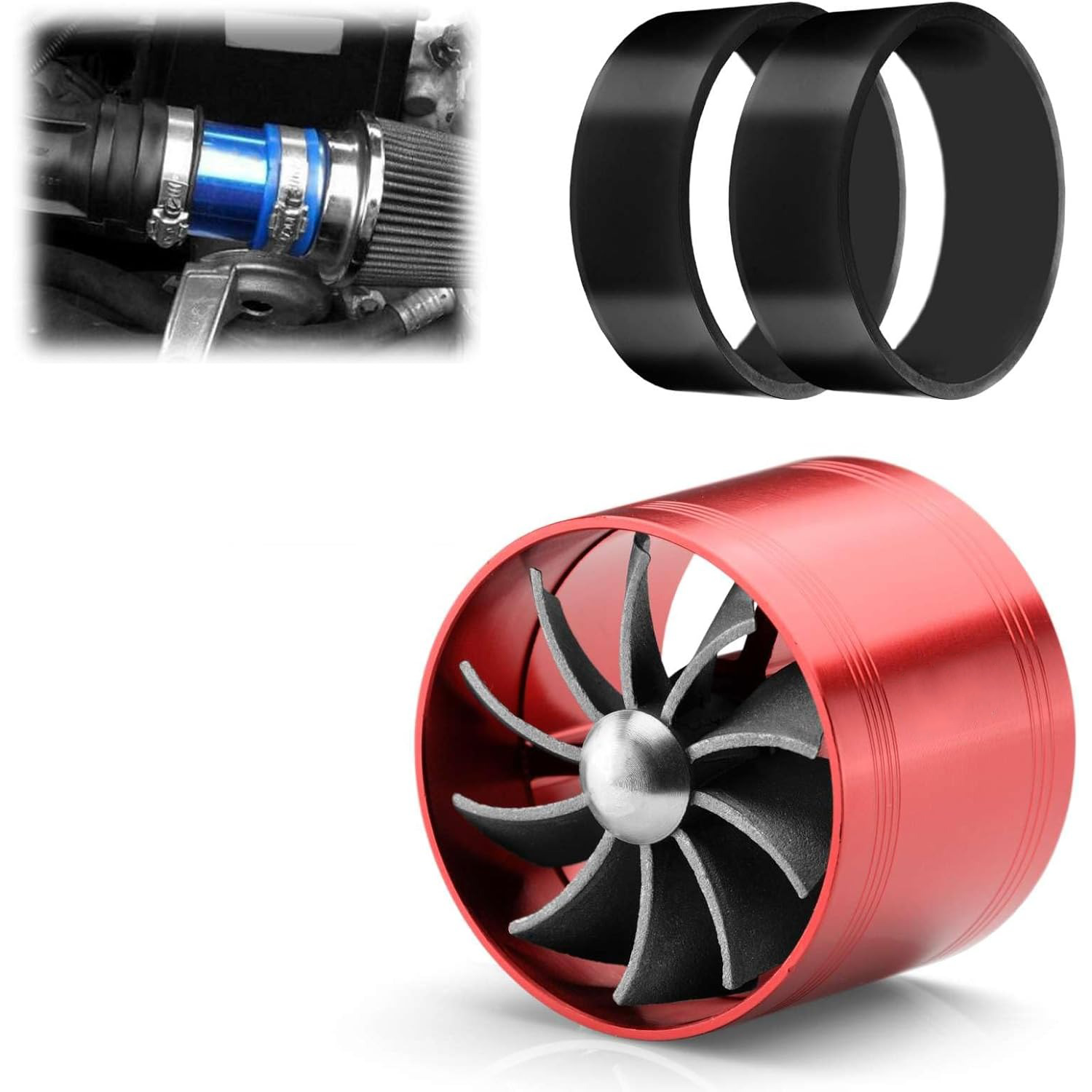 Turbo intake fuel saver single fan turbo