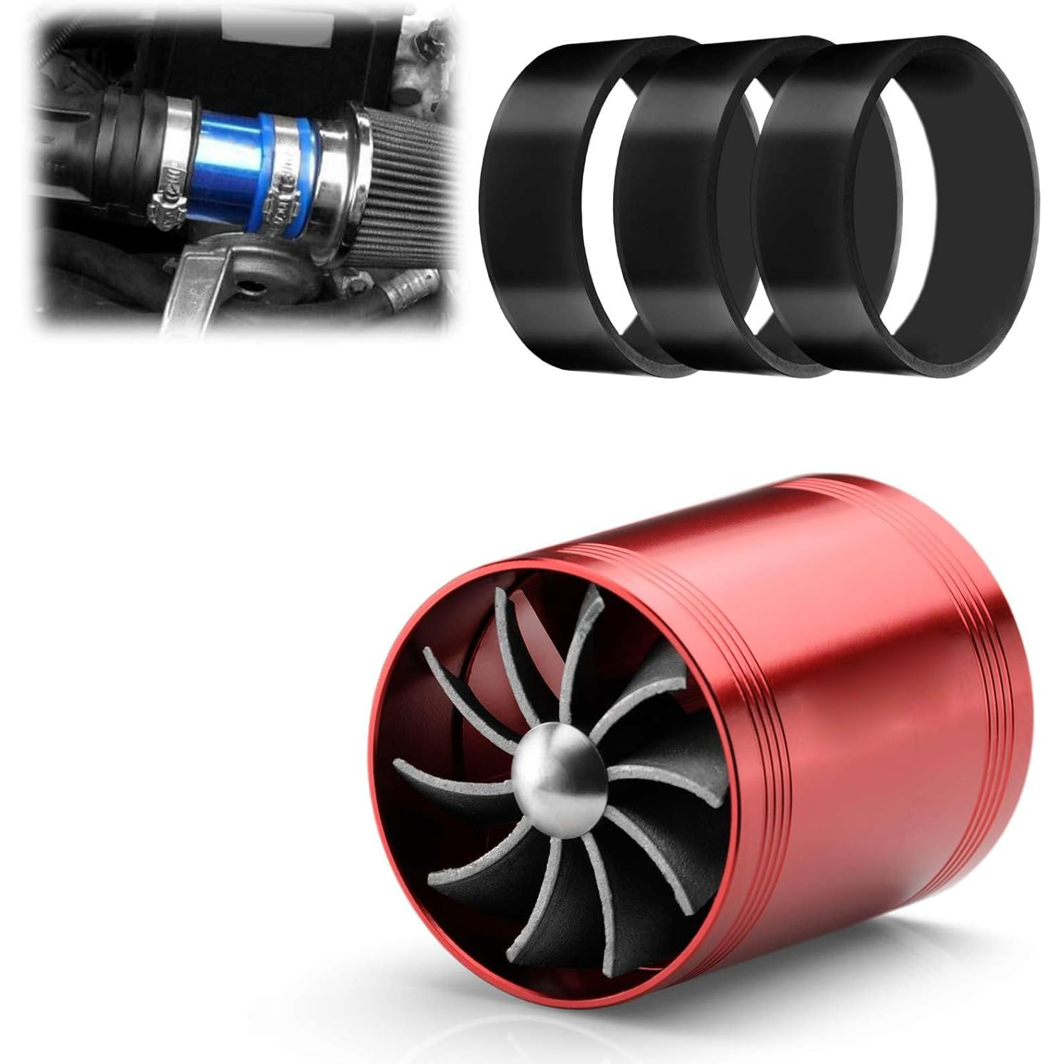 Turbo intake fuel saver single fan turbo