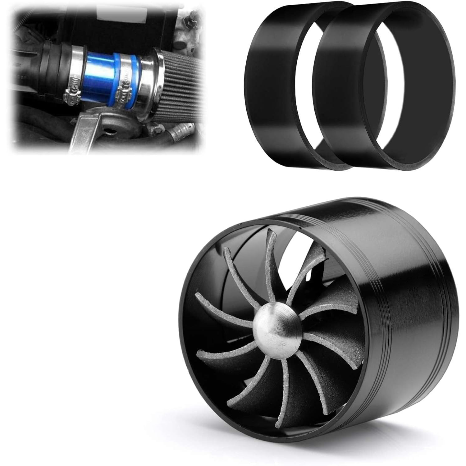 Turbo intake fuel saver single fan turbo