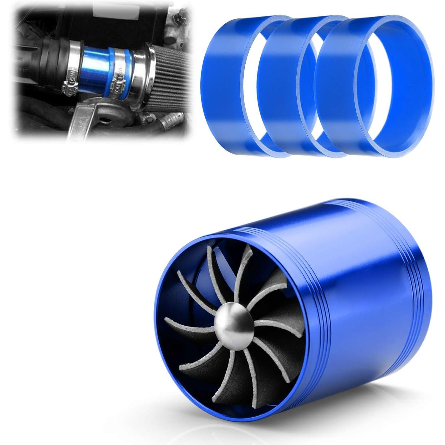 Turbo intake fuel saver single fan turbo