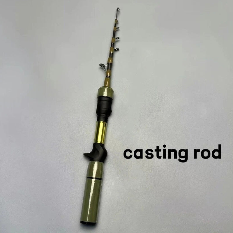 Telescopic carbon fiber ultralight fast casting spinning rod