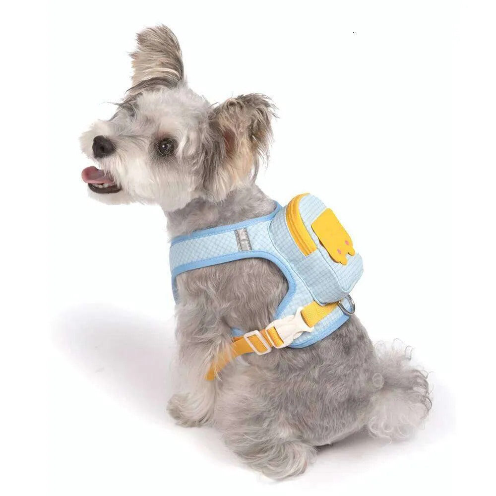 Reflective Pet Vest with Backpack — Comfortable Dog Walking Harness