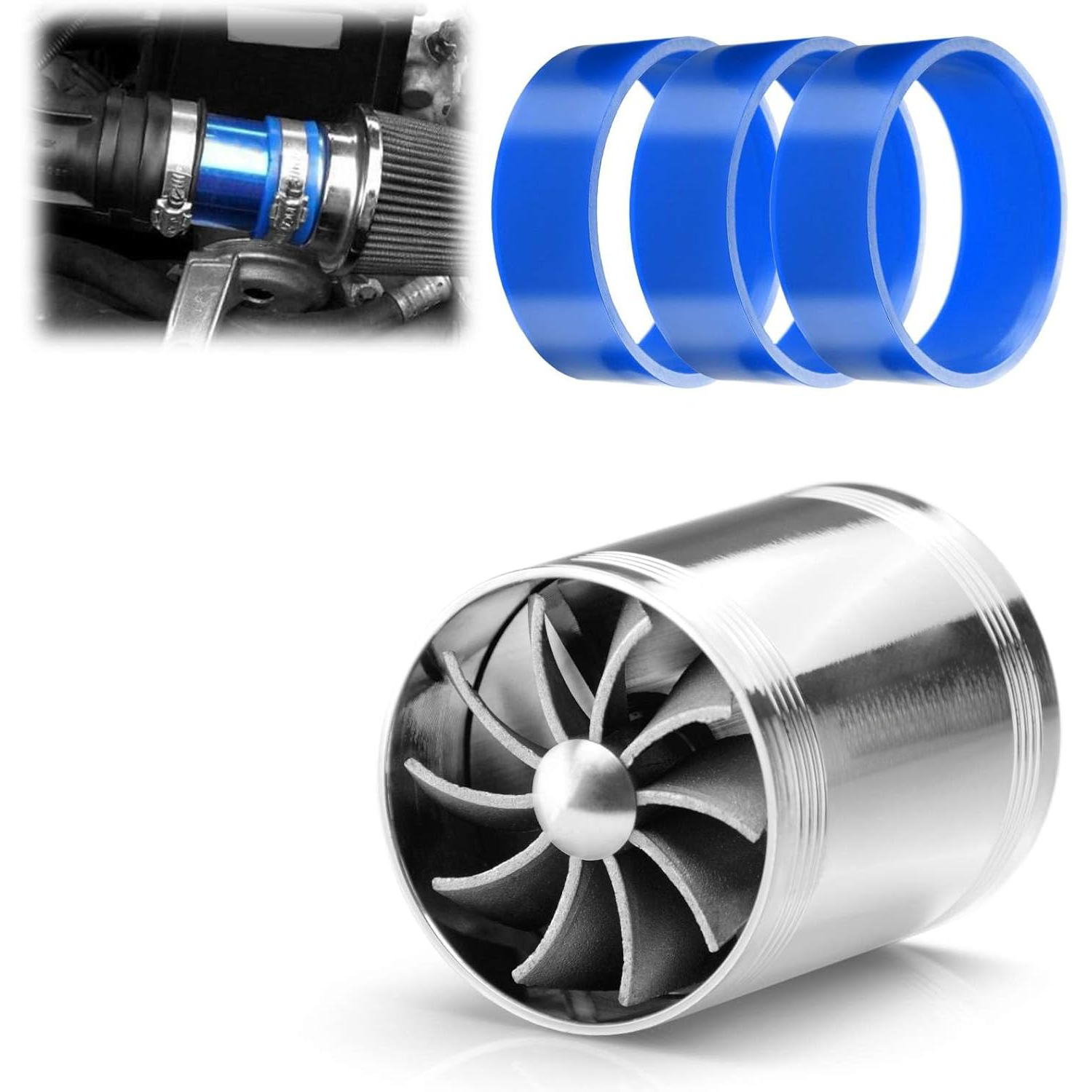 Turbo intake fuel saver single fan turbo
