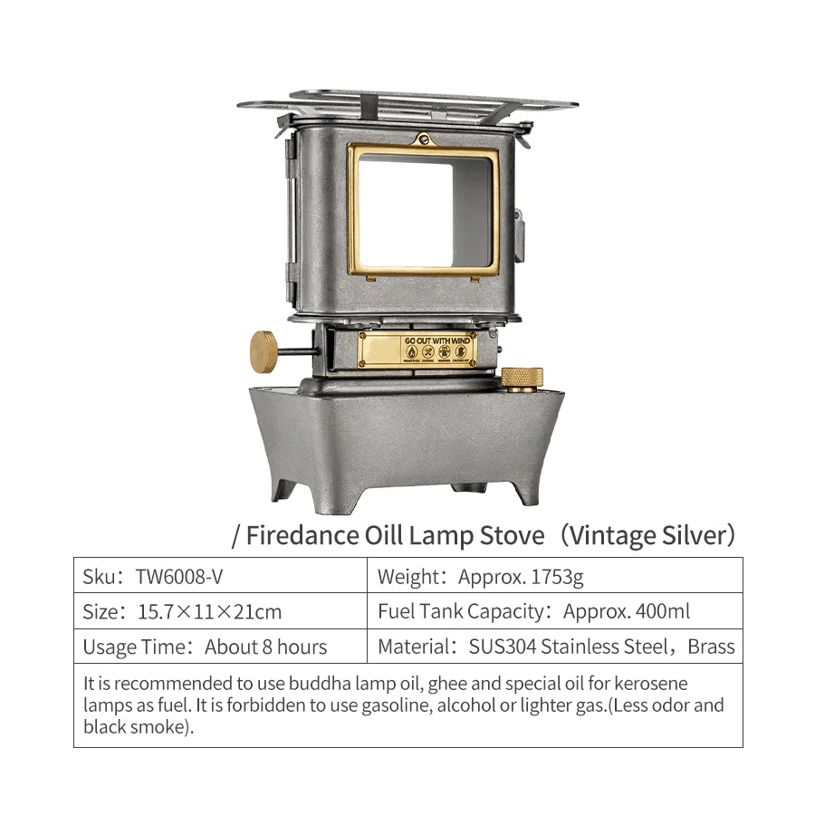 Portable outdoor lighting cooking and heating stove