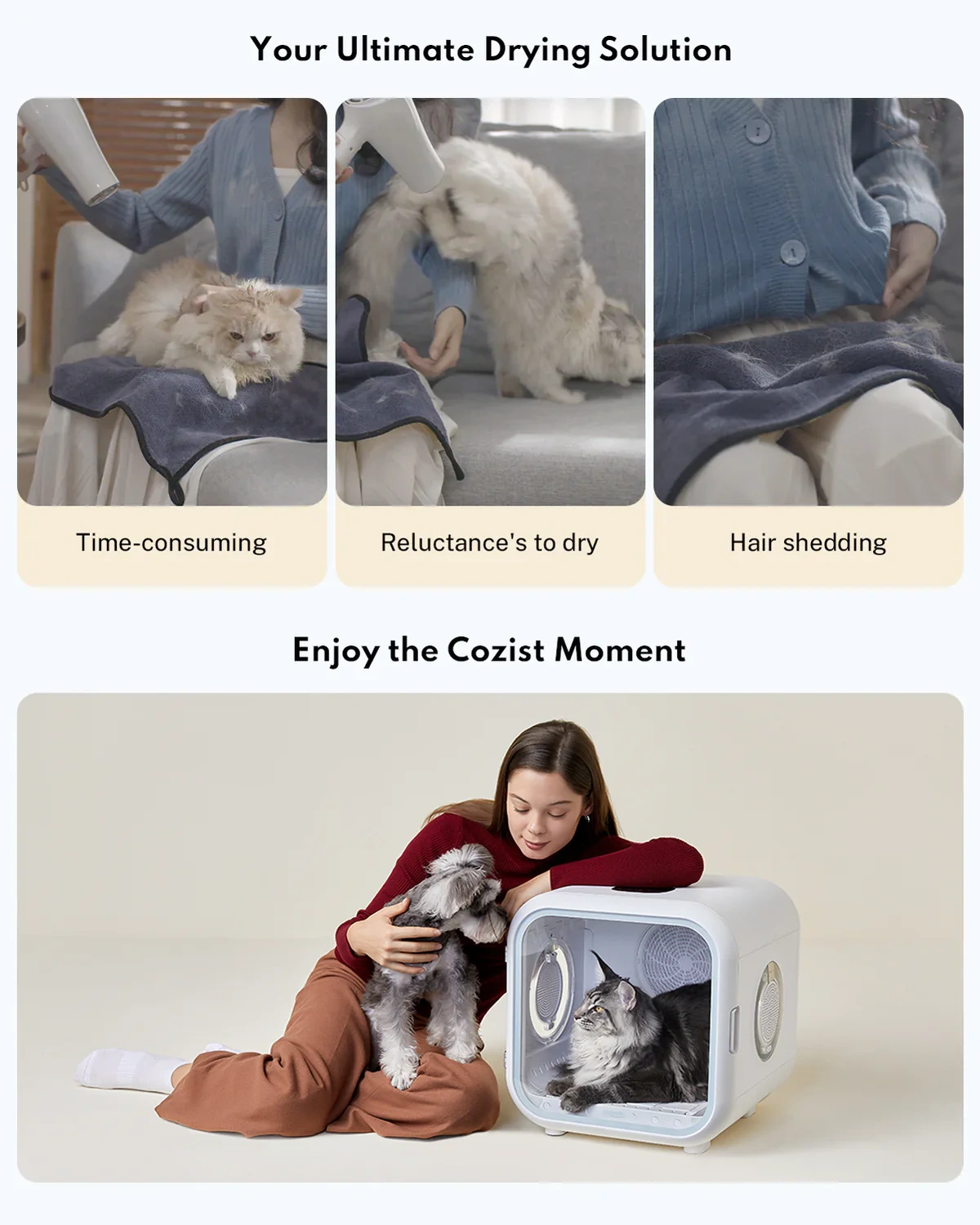 Smart Pet Dryer Box for Cats & Small Dogs
