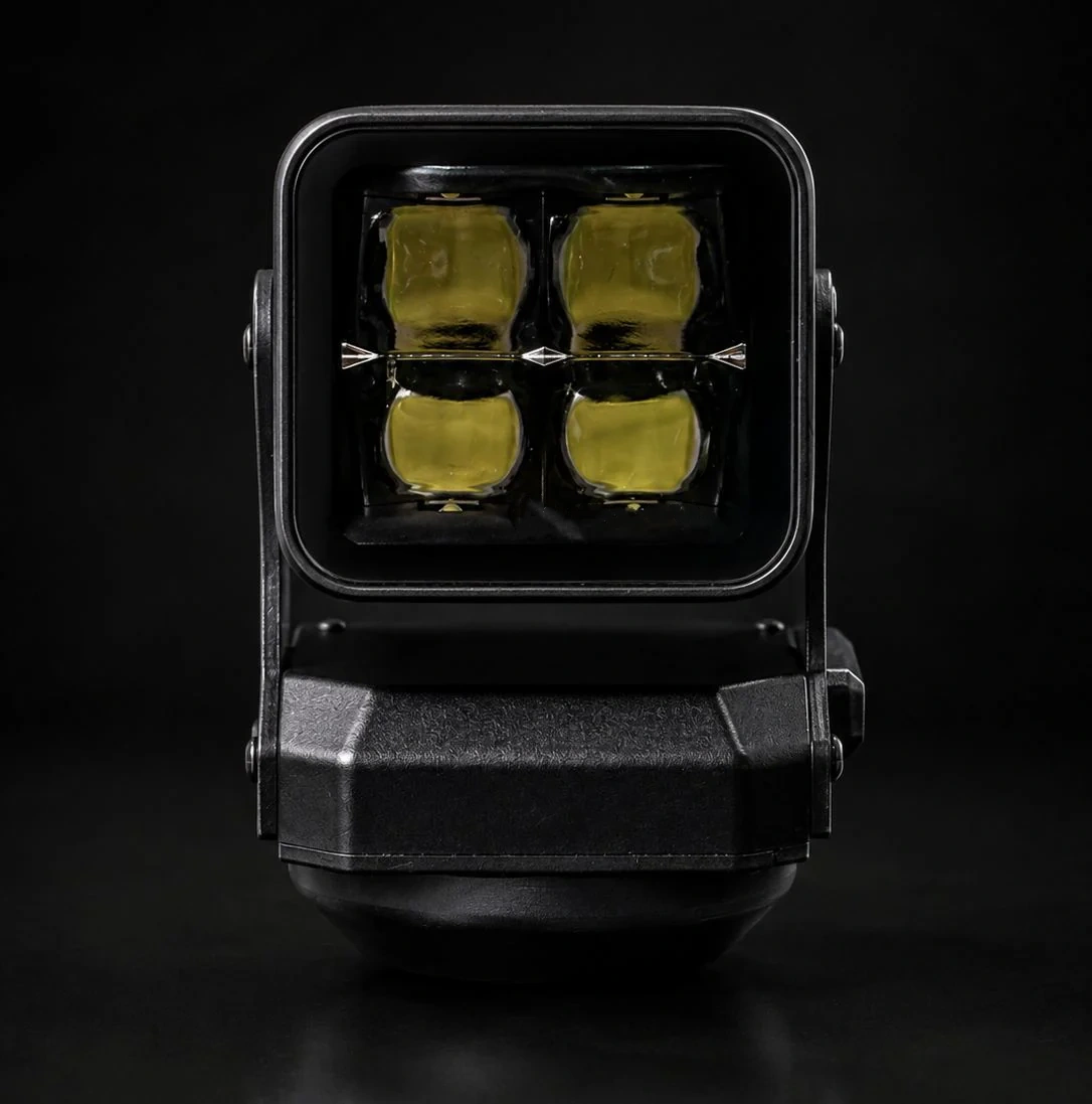 Remote Controlled Rotating LED Spotlight with 4800LM High Output, Waterproof Design & Adjustable Beam for Off-Road Vehicles, Boats and Outdoor Adventures
