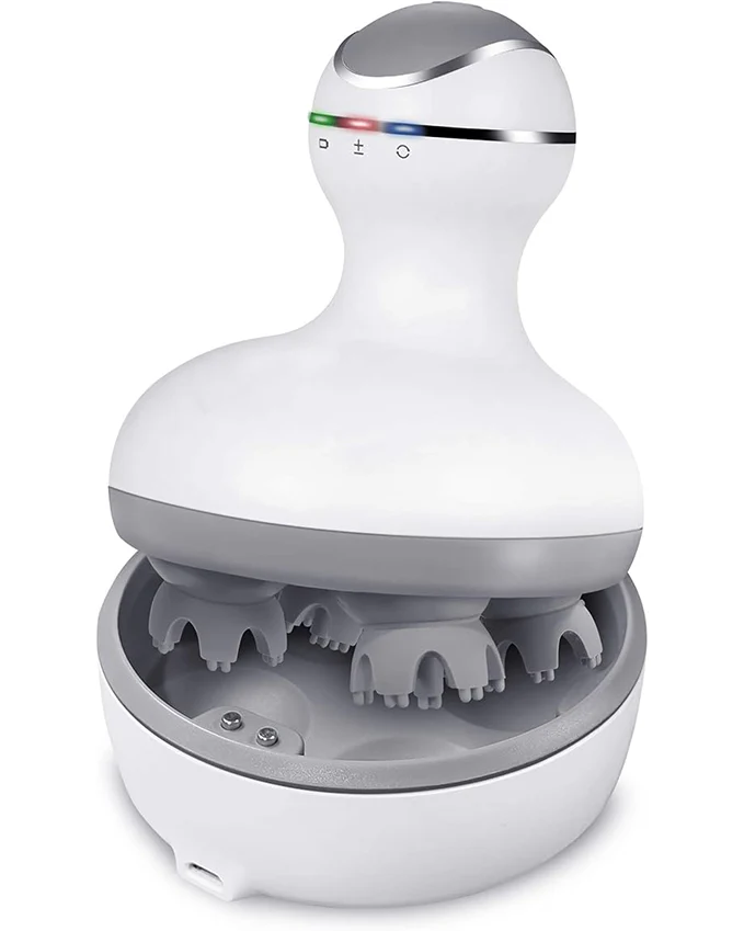 Electric cordless scalp massager with 84 kneading massage heads