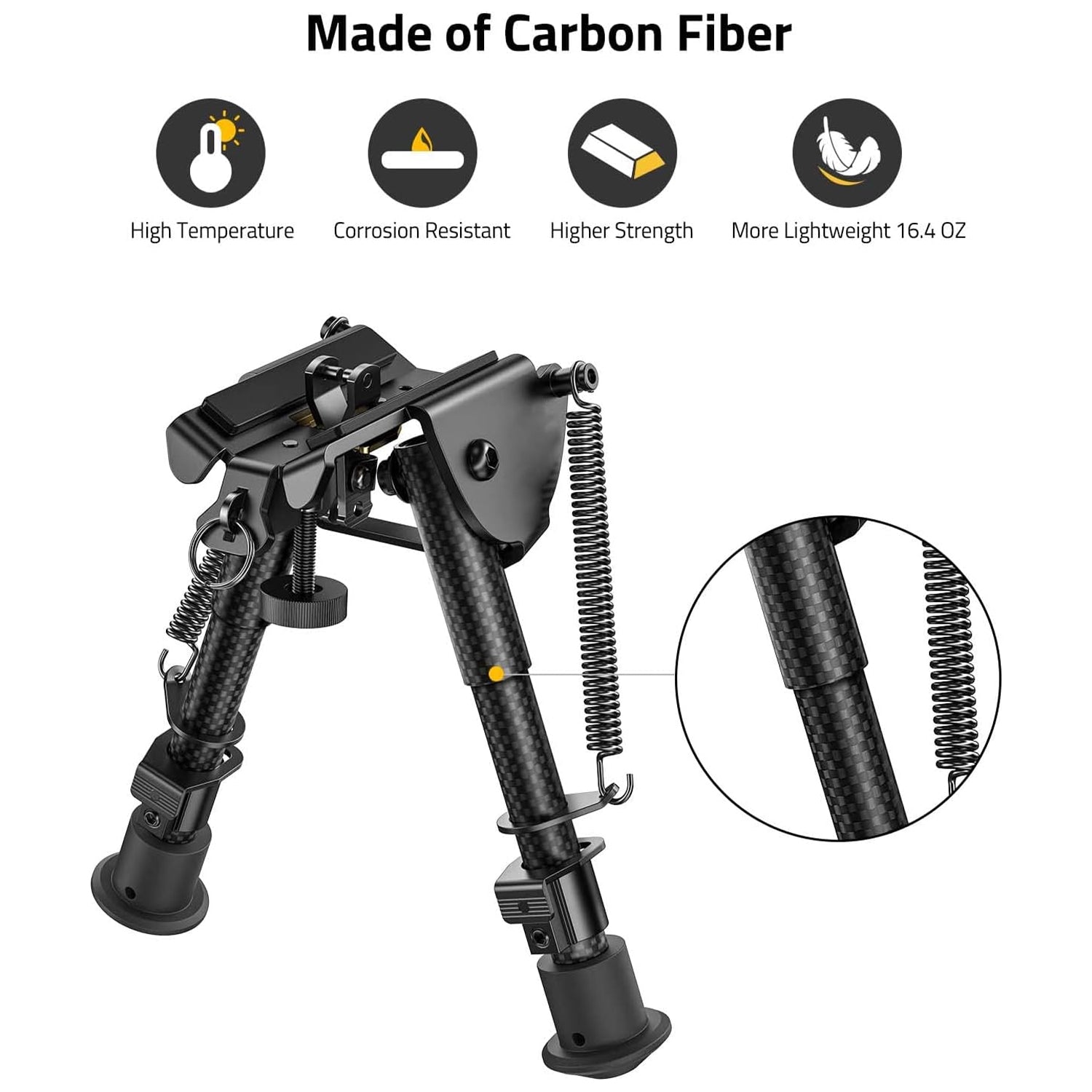 Adjustable Heavy-Duty Tactical Rifle Bipod