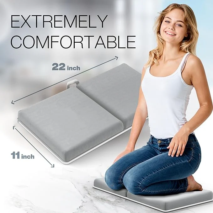 Baby Bath Kneeler & Elbow Rest Set – Memory Foam Comfort for Parents