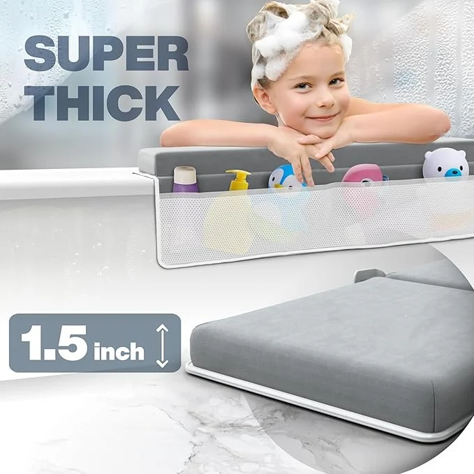 Baby Bath Kneeler & Elbow Rest Set – Memory Foam Comfort for Parents