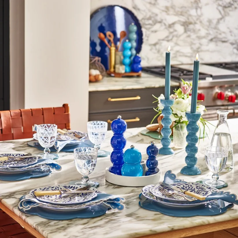 Periwinkle Bobbin Salt or Pepper Mill