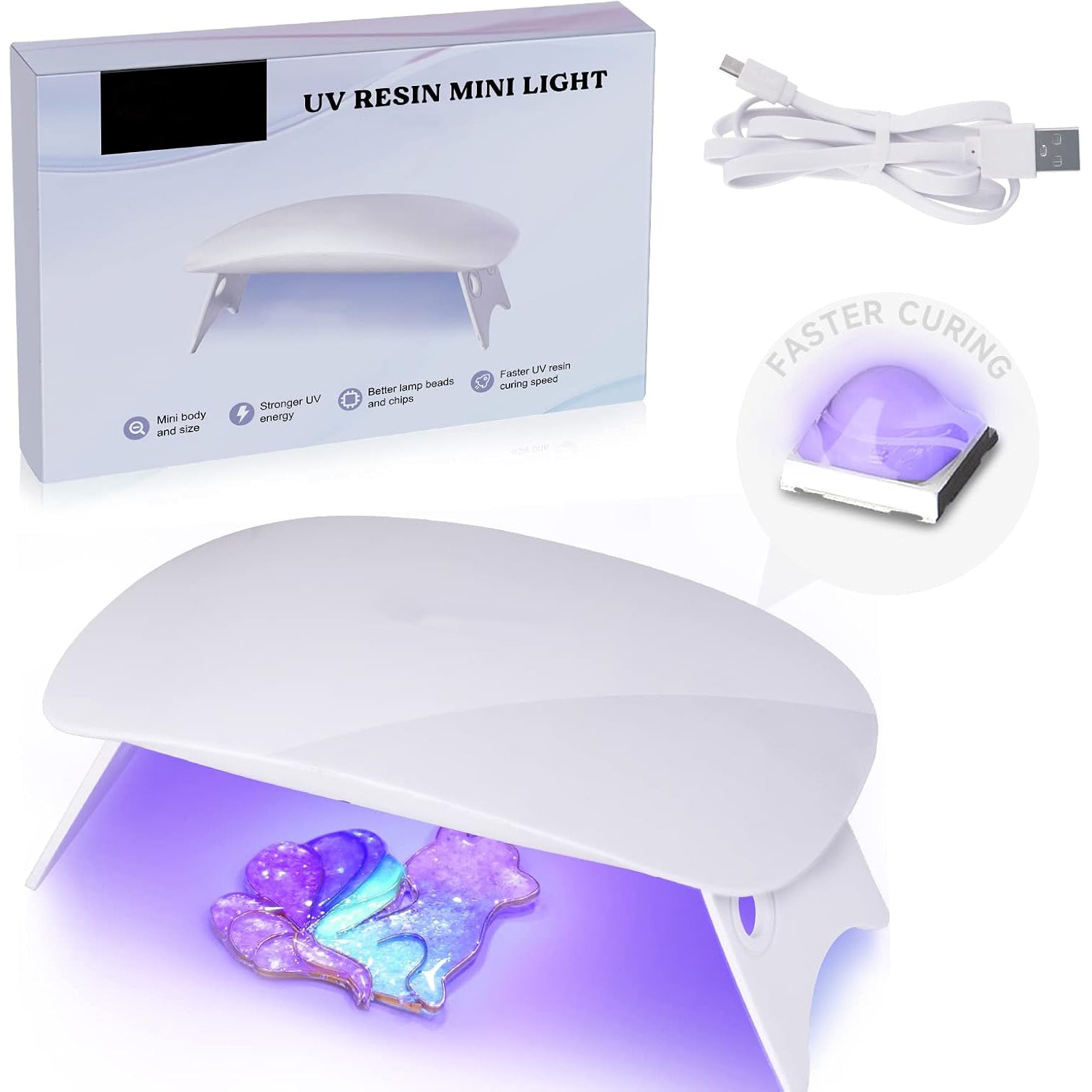 Resin Curing UV Light – 365nm Portable Flashlight
