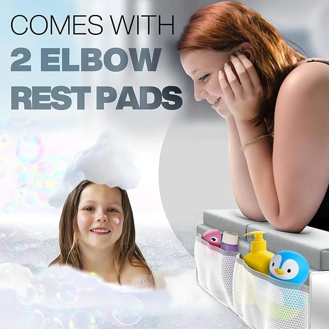 Baby Bath Kneeler & Elbow Rest Set – Memory Foam Comfort for Parents