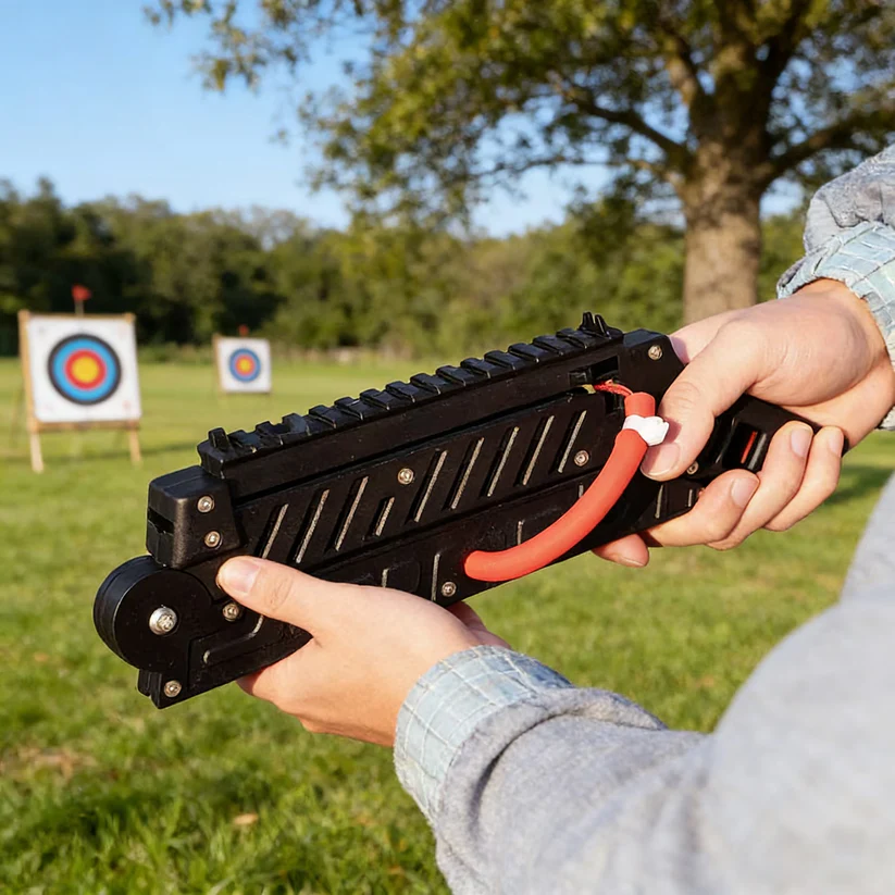 Foldable slingshot for adult practice