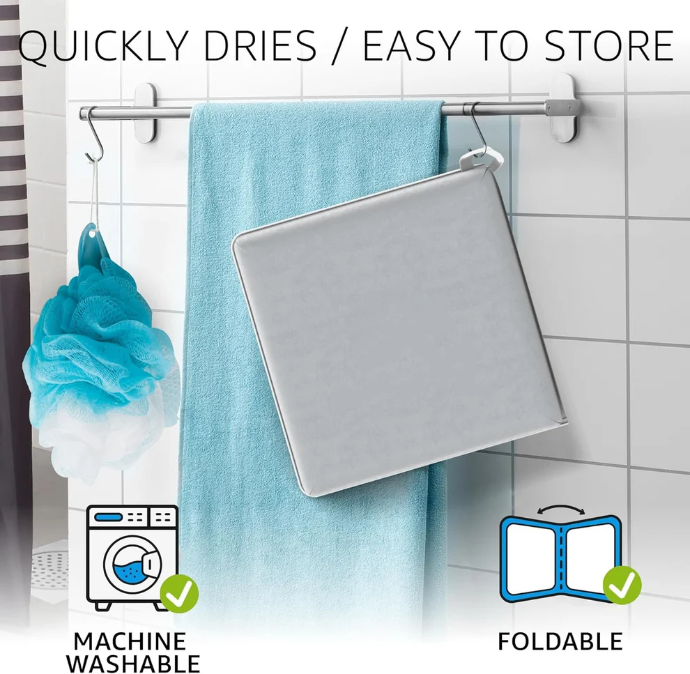 Baby Bath Kneeler & Elbow Rest Set – Memory Foam Comfort for Parents