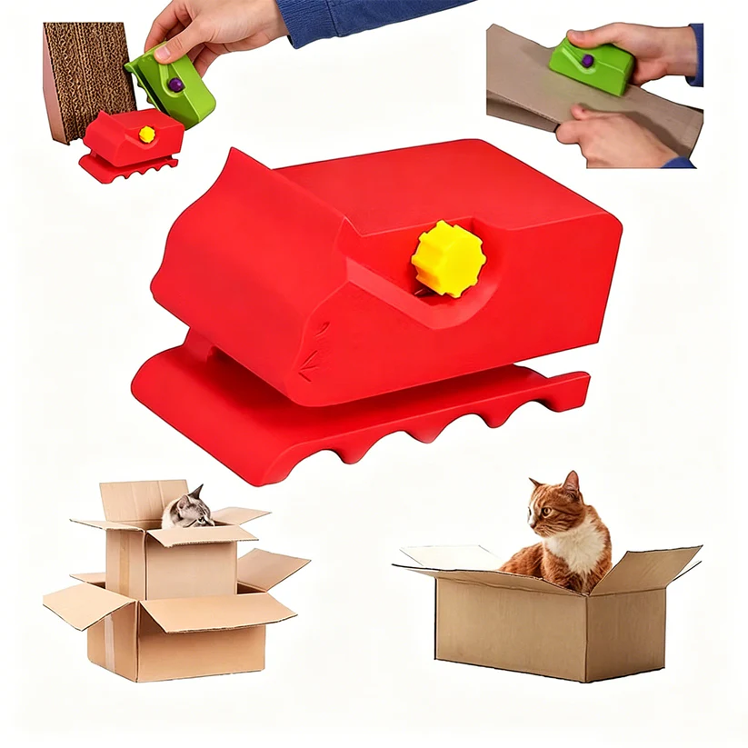 Cat scratching board cardboard cutter