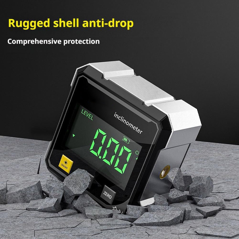 Digital Angle Finder with Electronic Laser – 4-Sided Magnetic Gauge