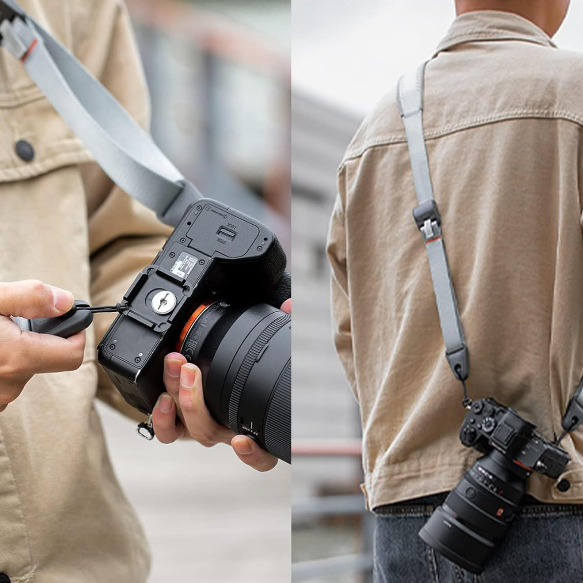 Adjustable Camera Shoulder Strap with Quick Release Plate